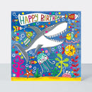 Čestitka puzzla - Happy birthday shark