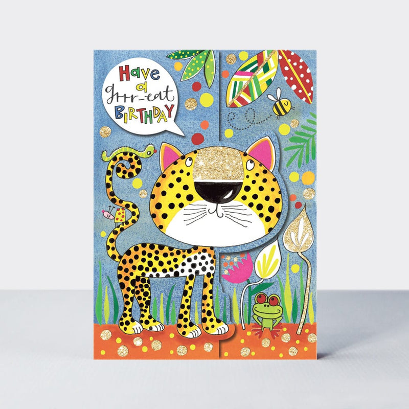 Čestitka - Grrr-eat Birthday Leopard