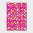 Ukrasni papir - Jednorozi i duge (roze)